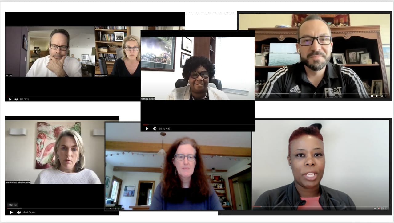 Left to right, clockwise: IECA members Jeffy Levy, Marilyn O'Toole, Pat Smith, Ibrahim Firat, Sylvia Jackman, Louise Franklin, and Jennie Kent.