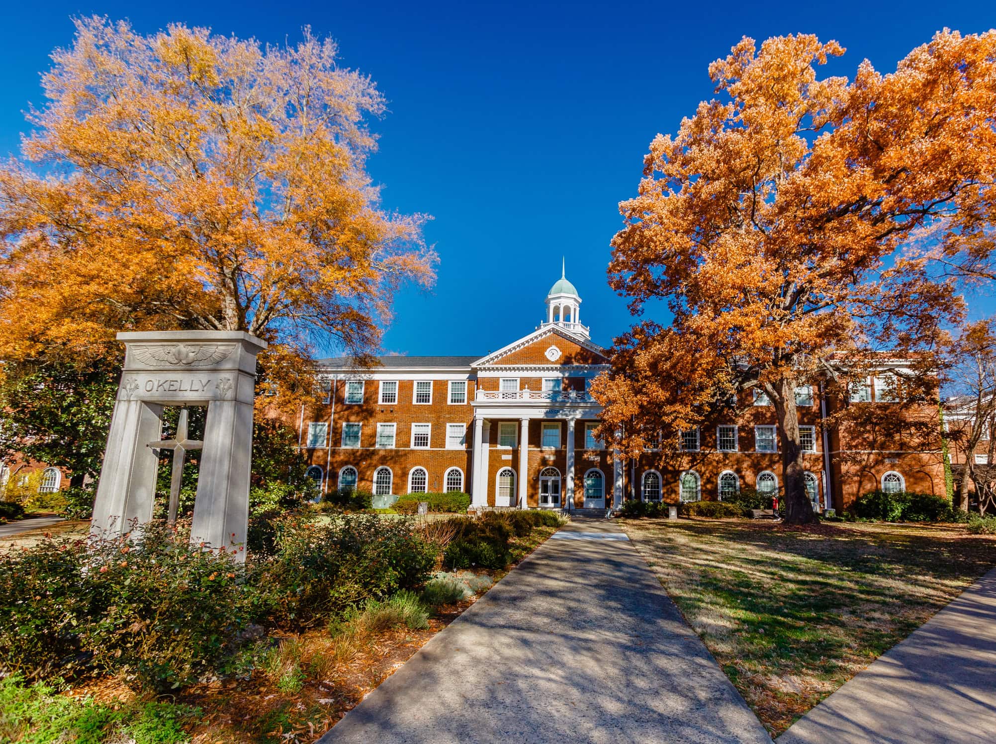 Elon, NC, USA - DECEMBER 1: Alamance Building on December 1, 2014 at Elon University in Elon, North Carolina.