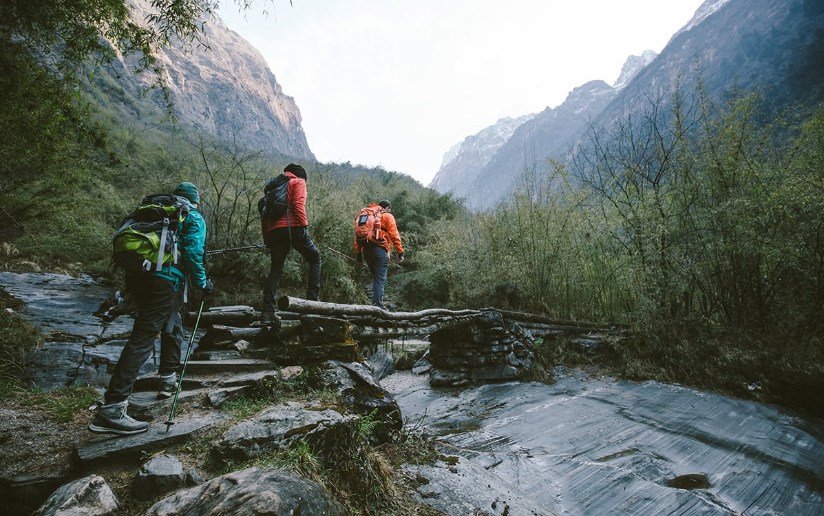 Therapeutic clients in wilderness program
