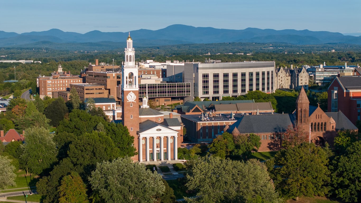 Aerial view of the University of Vermont Aerial view of the University of Vermont
