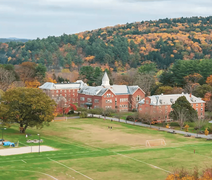 Aerial view of Vermont Academy
