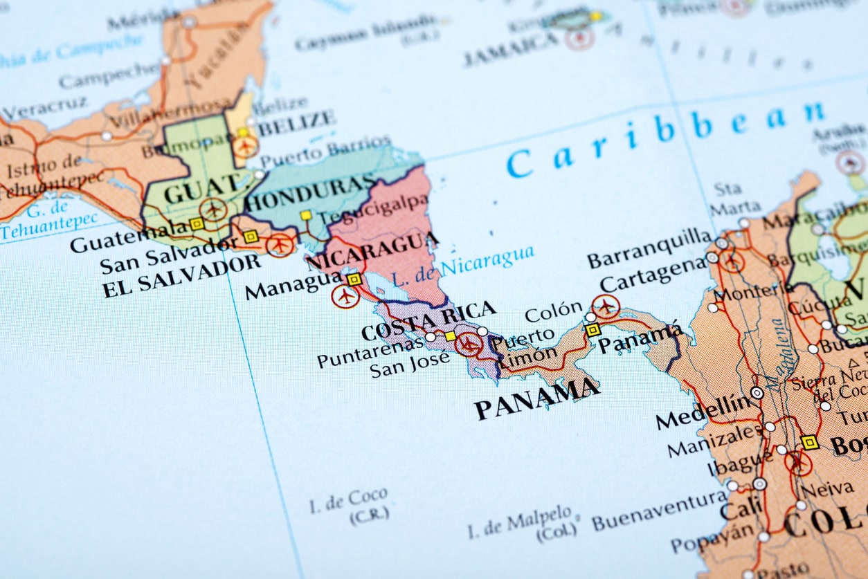 Map of Central America