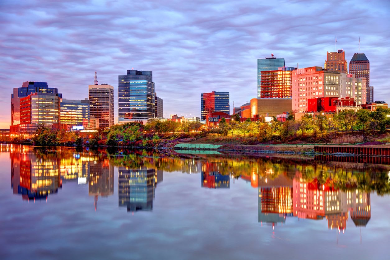 City view of Newark, the largest city in New Jersey.