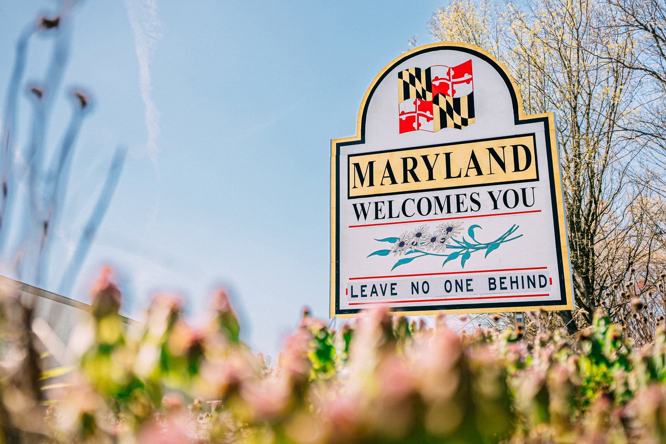 2023 Archival Image of the “Welcome to Maryland" Sign